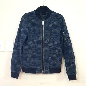 Armani Exchange Camo Zip Men Jacket Sz M